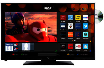 Bush 24 inch HD Ready Smart TV with DVD Player - Black.